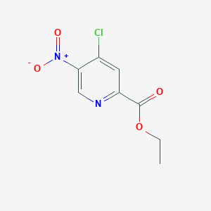 Ethyl 4-chloro-5-nitropicolinate chemical structure (CAS 1196152-94-9)