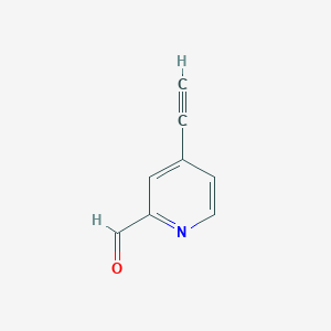 4-Ethynylpicolinaldehyde chemical structure (CAS 1196153-40-8)