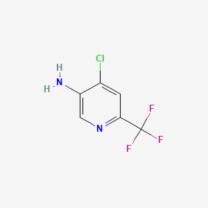 4-Chloro-6-(trifluoromethyl)pyridin-3-amine chemical structure (CAS 1196153-86-2)
