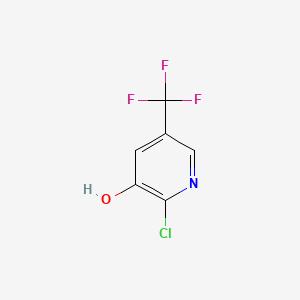 2-Chloro-5-(trifluoromethyl)pyridin-3-ol chemical structure (CAS 1196153-98-6)