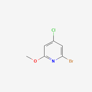2-Bromo-4-chloro-6-methoxypyridine chemical structure (CAS 1196154-35-4)