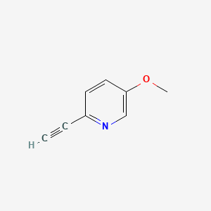 2-Ethynyl-5-methoxypyridine chemical structure (CAS 1196155-18-6)