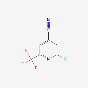 2-Chloro-6-(trifluoromethyl)isonicotinonitrile chemical structure (CAS 1196155-38-0)