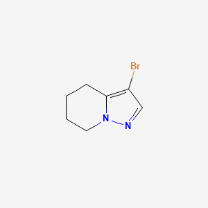3-Bromo-4,5,6,7-tetrahydropyrazolo[1,5-a]pyridine chemical structure (CAS 1196155-47-1)