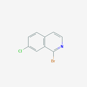 1-Bromo-7-chloroisoquinoline chemical structure (CAS 1196155-73-3)