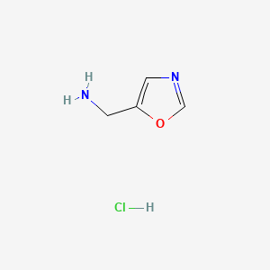 Oxazol-5-ylmethanamine hydrochloride chemical structure (CAS 1196156-45-2)