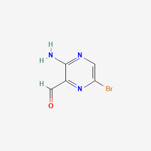 3-Amino-6-bromopyrazine-2-carbaldehyde chemical structure (CAS 1196156-63-4)
