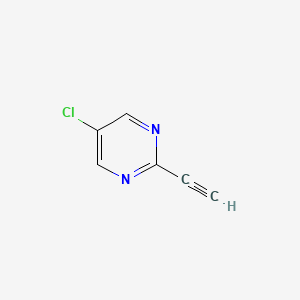 5-Chloro-2-ethynylpyrimidine chemical structure (CAS 1196156-95-2)