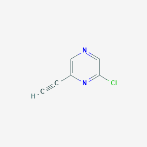 2-Chloro-6-ethynylpyrazine chemical structure (CAS 1196157-03-5)