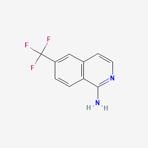 6-(Trifluoromethyl)isoquinolin-1-amine chemical structure (CAS 1196157-31-9)