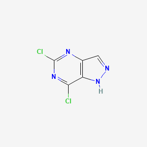 5,7-Dichloro-1H-pyrazolo[4,3-d]pyrimidine chemical structure (CAS 1196157-42-2)