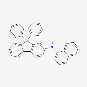 N-(Naphthalen-1-yl)-9,9-diphenyl-9H-fluoren-2-amine chemical structure (CAS 1196694-11-7)