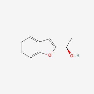(R)-1-(Benzofuran-2-yl)ethan-1-ol chemical structure (CAS 119678-66-9)