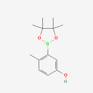 4-Methyl-3-(4,4,5,5-tetramethyl-1,3,2-dioxaborolan-2-yl)phenol chemical structure (CAS 1196985-65-5)