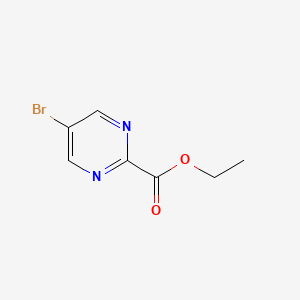 Ethyl 5-bromopyrimidine-2-carboxylate chemical structure (CAS 1197193-30-8)