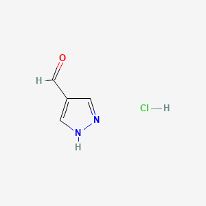 1H-Pyrazole-4-carbaldehyde hydrochloride chemical structure (CAS 1197230-88-8)