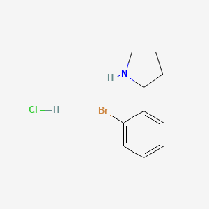 2-(2-Bromophenyl)pyrrolidine hydrochloride chemical structure (CAS 1197232-93-1)