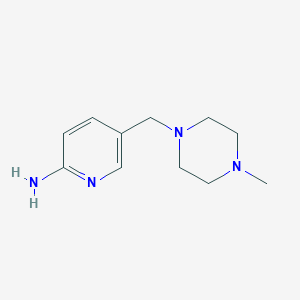 5-((4-Methylpiperazin-1-yl)methyl)pyridin-2-amine chemical structure (CAS 1197333-44-0)