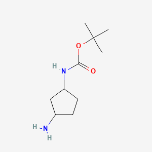 tert-Butyl (3-aminocyclopentyl)carbamate chemical structure (CAS 1197398-99-4)