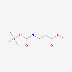 Methyl 3-((tert-butoxycarbonyl)(methyl)amino)propanoate chemical structure (CAS 119740-95-3)