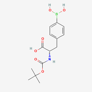 (S)-3-(4-Boronophenyl)-2-((tert-butoxycarbonyl)amino)propanoic acid chemical structure (CAS 119771-23-2)