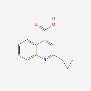 2-Cyclopropylquinoline-4-carboxylic acid chemical structure (CAS 119778-64-2)
