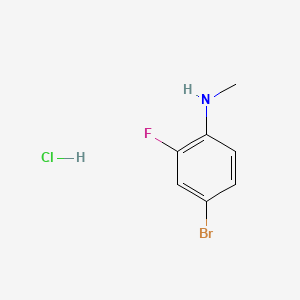 4-Bromo-2-fluoro-N-methylaniline hydrochloride chemical structure (CAS 1197930-28-1)