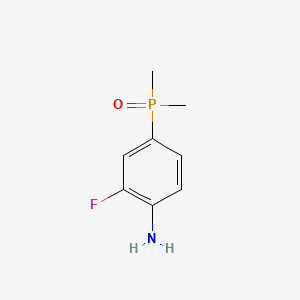 (4-Amino-3-fluorophenyl)dimethylphosphine oxide chemical structure (CAS 1197956-35-6)