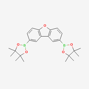 2,8-Bis(4,4,5,5-tetramethyl-1,3,2-dioxaborolan-2-yl)dibenzo[b,d]furan chemical structure (CAS 1197989-83-5)