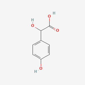 2-Hydroxy-2-(4-hydroxyphenyl)acetic acid chemical structure (CAS 1198-84-1)