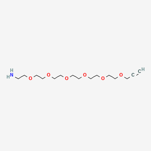 3,6,9,12,15,18-Hexaoxahenicos-20-yn-1-amine chemical structure (CAS 1198080-04-4)