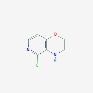 5-Chloro-3,4-dihydro-2H-pyrido[4,3-b][1,4]oxazine chemical structure (CAS 1198154-67-4)