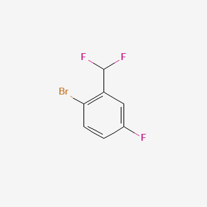 1-Bromo-2-(difluoromethyl)-4-fluorobenzene chemical structure (CAS 1198171-18-4)
