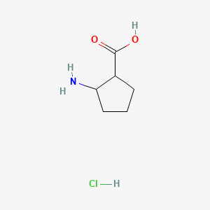 2-Aminocyclopentanecarboxylic acid hydrochloride chemical structure (CAS 1198283-36-1)