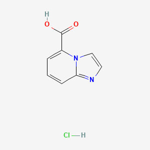 Imidazo[1,2-a]pyridine-5-carboxylic acid hydrochloride chemical structure (CAS 1198283-55-4)