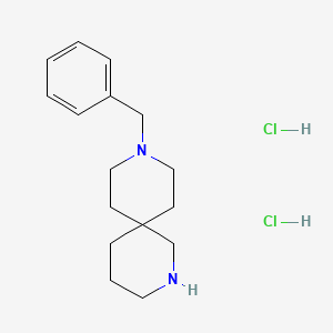 9-Benzyl-2,9-diazaspiro[5.5]undecane dihydrochloride chemical structure (CAS 1198286-24-6)