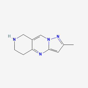2-Methyl-5,6,7,8-tetrahydropyrazolo[1,5-a]pyrido[4,3-d]pyrimidine chemical structure (CAS 1198392-96-9)