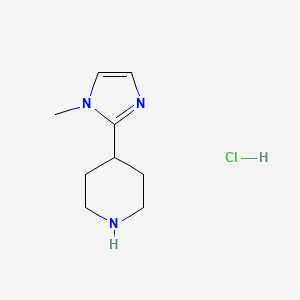 4-(1-Methyl-1H-imidazol-2-yl)piperidine hydrochloride chemical structure (CAS 1198420-89-1)