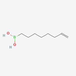Oct-7-en-1-ylboronic acid chemical structure (CAS 1198772-66-5)