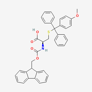 N-(((9H-Fluoren-9-yl)methoxy)carbonyl)-S-((4-methoxyphenyl)diphenylmethyl)-D-cysteine chemical structure (CAS 1198791-73-9)