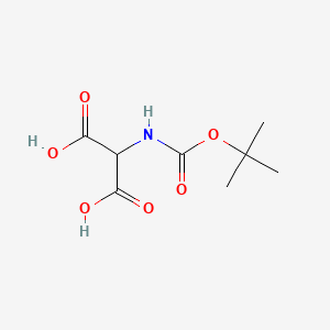 2-((tert-Butoxycarbonyl)amino)malonic acid chemical structure (CAS 119881-02-6)