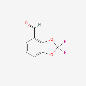 2,2-Difluorobenzo[d][1,3]dioxole-4-carbaldehyde chemical structure (CAS 119895-68-0)
