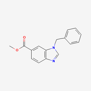 Methyl 1-benzyl-1H-benzo[d]imidazole-6-carboxylate chemical structure (CAS 1199773-31-3)
