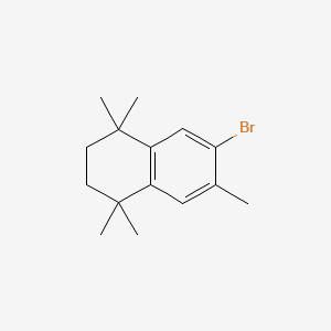 6-Bromo-1,1,4,4,7-pentamethyl-1,2,3,4-tetrahydronaphthalene chemical structure (CAS 119999-22-3)