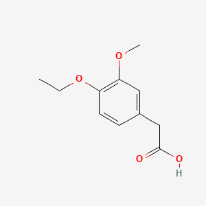 4-Ethoxy-3-methoxyphenylacetic acid chemical structure (CAS 120-13-8)