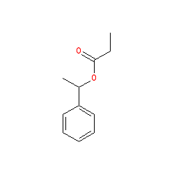 1-Phenylethyl propionate chemical structure (CAS 120-45-6)