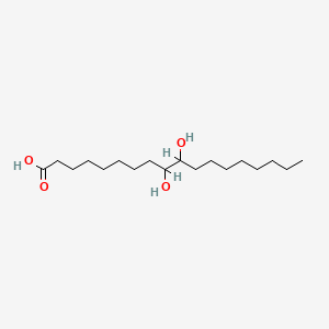 9,10-Dihydroxyoctadecanoic acid chemical structure (CAS 120-87-6)