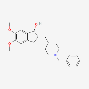 2-((1-Benzylpiperidin-4-yl)methyl)-5,6-dimethoxy-2,3-dihydro-1h-inden-1-ol chemical structure (CAS 120012-04-6)