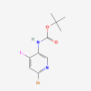 tert-Butyl (6-bromo-4-iodopyridin-3-yl)carbamate chemical structure (CAS 1200130-83-1)