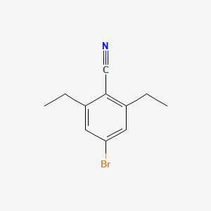 4-Bromo-2,6-diethylbenzonitrile chemical structure (CAS 1200131-07-2)